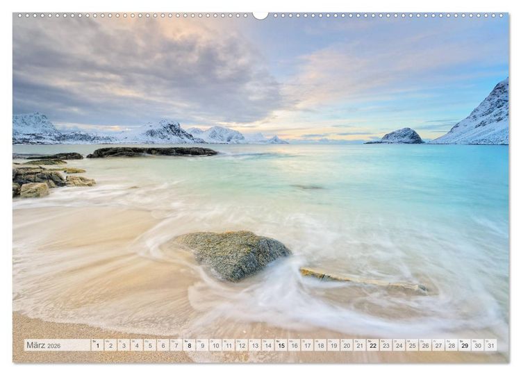 Produktbild: Traumziel Lofoten (hochwertiger Premium Wandkalender 2026 DIN A2 quer), Kunstdruck in Hochglanz
