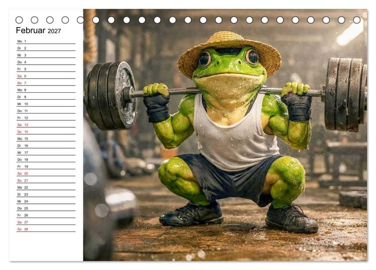 Produktbild: Sportfrosch (Tischkalender 2027 DIN A5 quer), CALVENDO Monatskalender