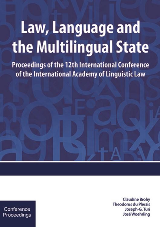 Produktbild: Law, Language and the Multilingual State