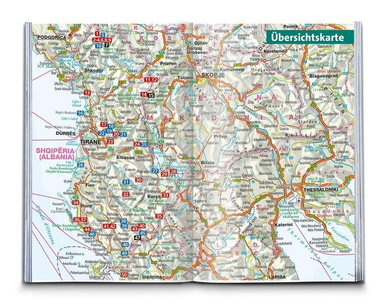 Produktbild: KOMPASS Wanderf&uuml;hrer Albanien, 50 Touren mit Extra-Tourenkarte