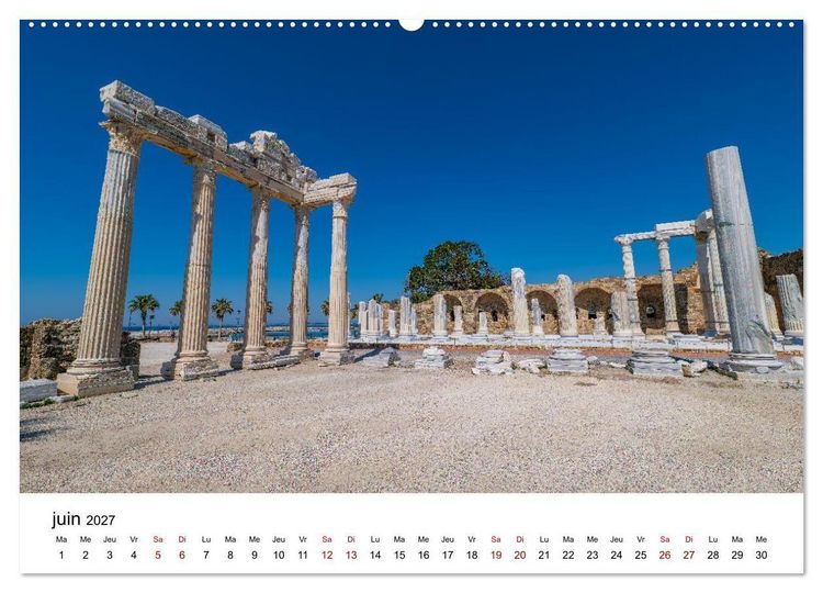 Produktbild: LA RIVIERA TURQUE Antiquit&eacute;. C&ocirc;te. Lumi&egrave;re. (Calendrier mural haut de gamme 2027 DIN A2 vertical), CALVENDO calendrier mensuel