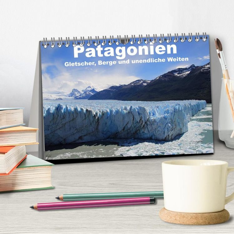 Produktbild: Patagonien, Gletscher, Berge und unendliche Weiten (Tischkalender 2027 DIN A5 quer), CALVENDO Monatskalender
