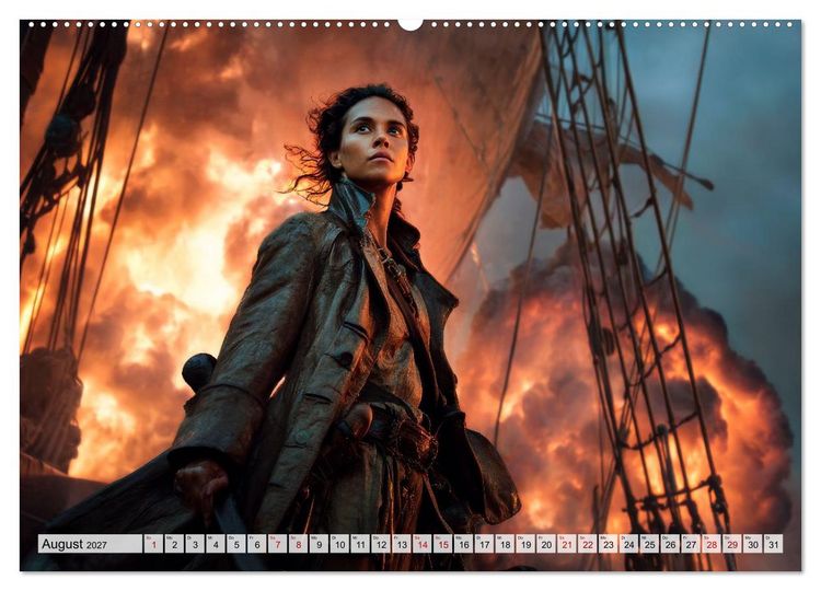 Produktbild: Piraten - Legenden der sieben Meere (hochwertiger Premium Wandkalender 2027 DIN A2 quer), Kunstdruck in Hochglanz