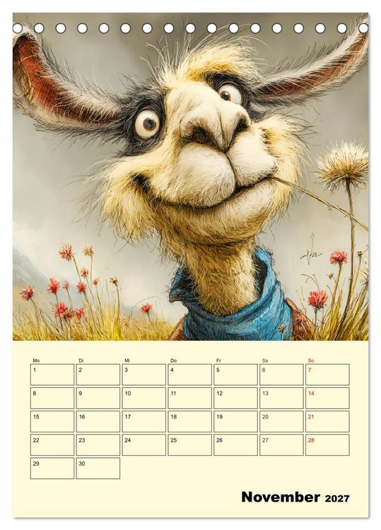 Produktbild: Lama la Vida. Lama-Momente zwischen Humor und Charakter (Tischkalender 2027 DIN A5 hoch), CALVENDO Monatskalender
