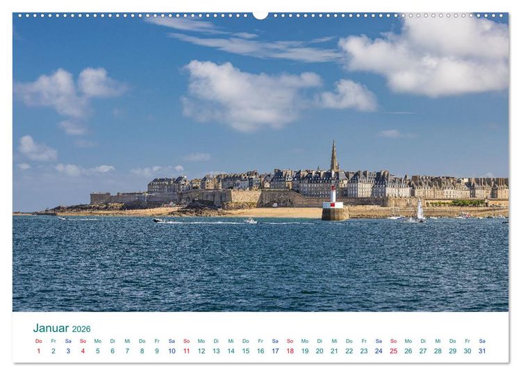Produktbild: Smaragdk&uuml;ste C&ocirc;te d'&Eacute;meraude. Der malerische Norden der Bretagne (hochwertiger Premium Wandkalender 2026 DIN A2 quer), Kunstdruck in Hochglanz