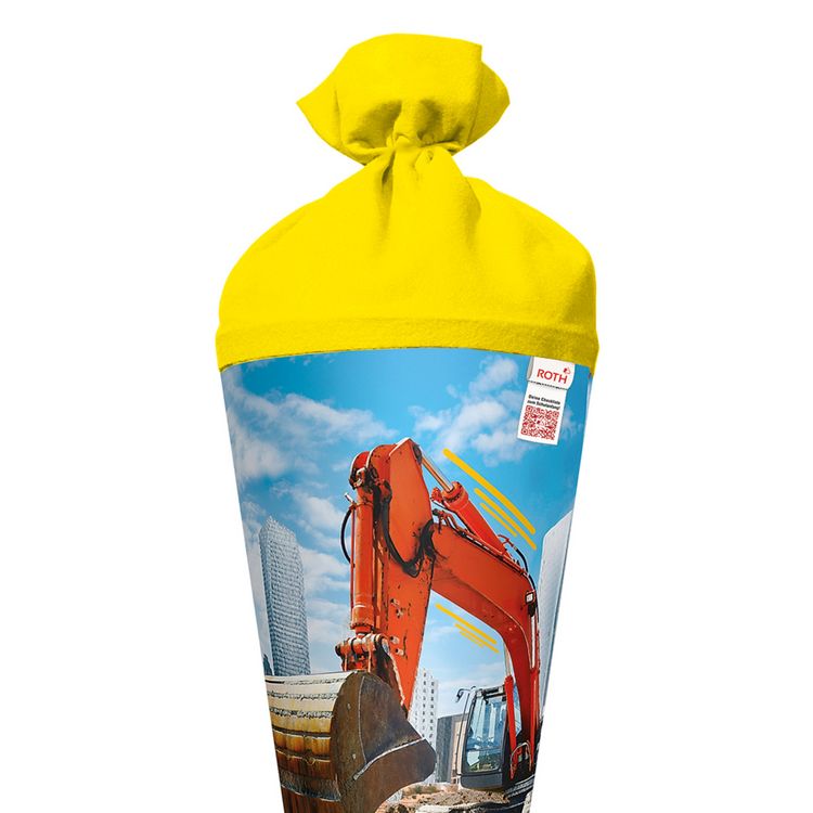 Produktbild: Motivschult&uuml;te, Achtung Bagger, 70cm, Folie