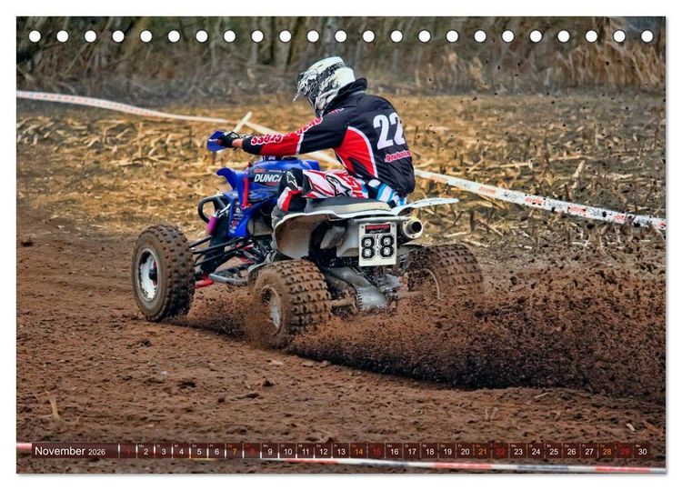 Produktbild: Quad - so cool (Tischkalender 2026 DIN A5 quer), CALVENDO Monatskalender