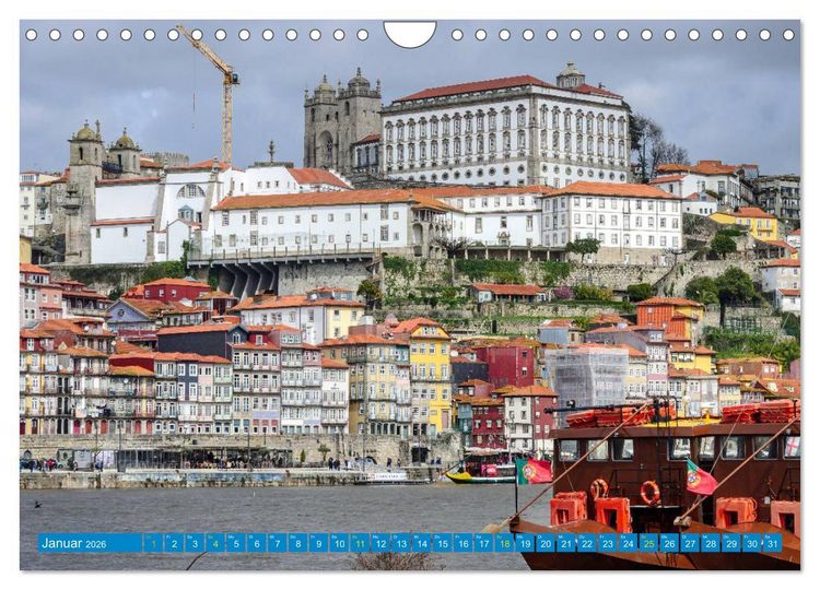 Produktbild: Porto & das Douro-Tal (Wandkalender 2026 DIN A4 quer), CALVENDO Monatskalender