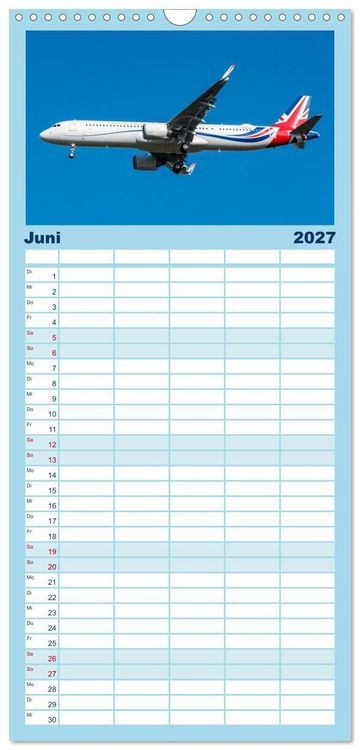 Produktbild: Familienplaner 2027 - Airbus A320 Das Brot und Butter Flugzeug mit 5 Spalten (Wandkalender, 21 x 45 cm) CALVENDO