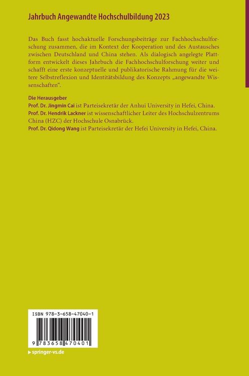 Produktbild: Jahrbuch Angewandte Hochschulbildung 2023
