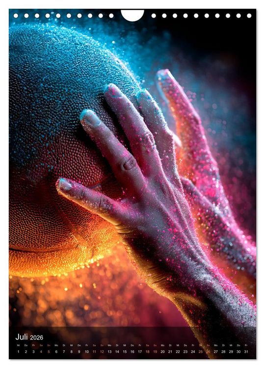Produktbild: Basketball - Die visuelle Kraft des Sports (Wandkalender 2026 DIN A4 hoch), CALVENDO Monatskalender