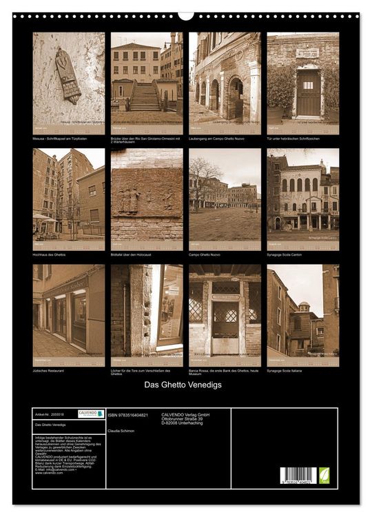 Produktbild: Das Ghetto Venedigs (Wandkalender 2026 DIN A2 hoch), CALVENDO Monatskalender