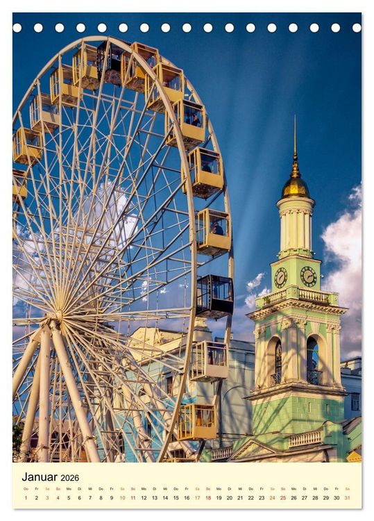 Produktbild: Riesenrad - hoch hinaus (Tischkalender 2026 DIN A5 hoch), CALVENDO Monatskalender