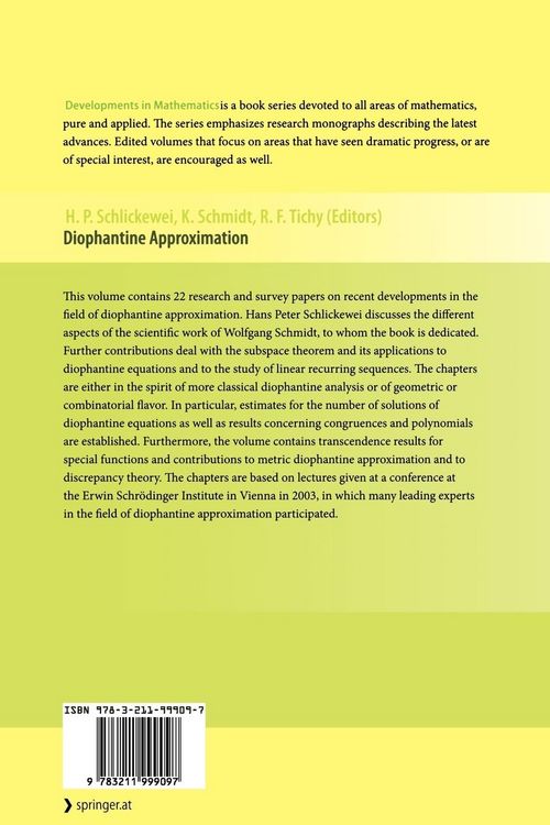 Produktbild: Diophantine Approximation