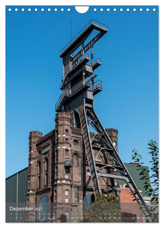 Produktbild: F&ouml;rdert&uuml;rme im Ruhrgebiet - Skulpturen der Vergangenheit (Wandkalender 2027 DIN A4 hoch), CALVENDO Monatskalender