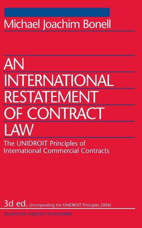Produktbild: An International Restatement of Contract Law