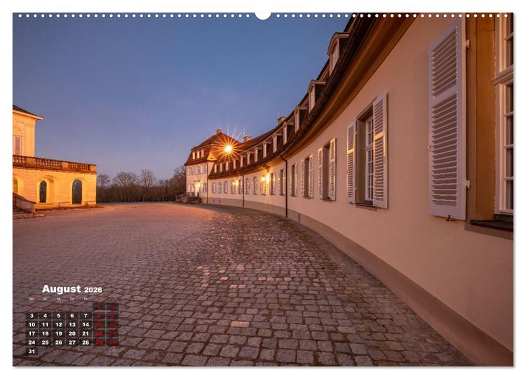 Produktbild: Schloss Solitude bei Tag und bei Nacht (hochwertiger Premium Wandkalender 2026 DIN A2 quer), Kunstdruck in Hochglanz