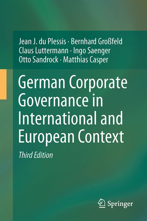 Produktbild: German Corporate Governance in International and European Context