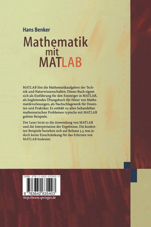 Produktbild: Mathematik mit MATLAB