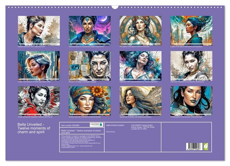 Produktbild: Bella Unveiled - Twelve moments of charm and spirit (Wall Calendar 2026 DIN A2 landscape), CALVENDO 12 Month Wall Calendar