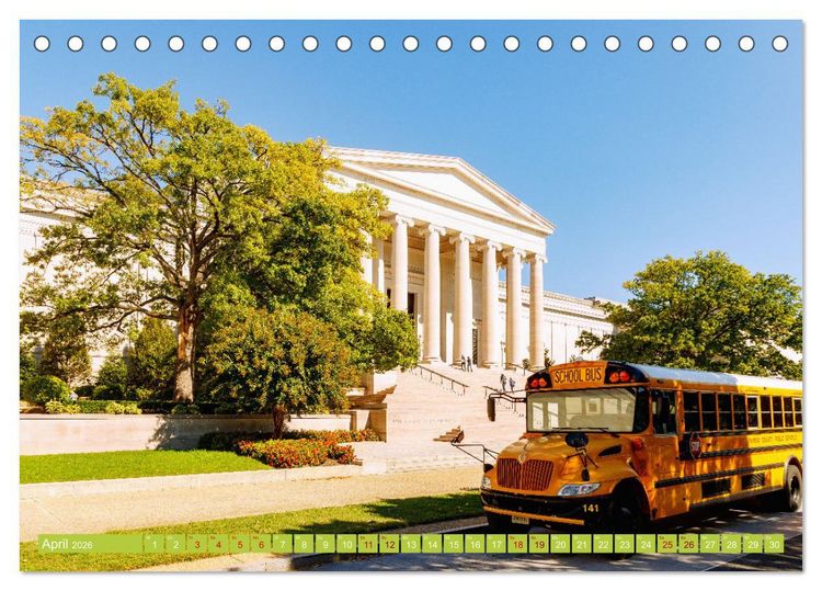 Produktbild: Washington, D.C., Hauptstadtzauber der USA (Tischkalender 2026 DIN A5 quer), CALVENDO Monatskalender