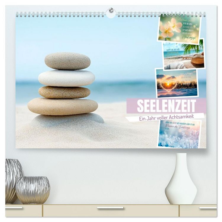Produktbild: SEELENZEIT Ein Jahr voller Achtsamkeit (hochwertiger Premium Wandkalender 2026 DIN A2 quer), Kunstdruck in Hochglanz