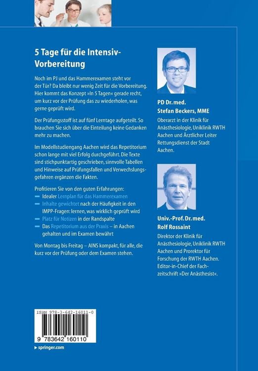 Produktbild: An&auml;sthesie, Intensivmedizin, Notfallmedizin, Schmerztherapie&hellip;.in 5 Tagen