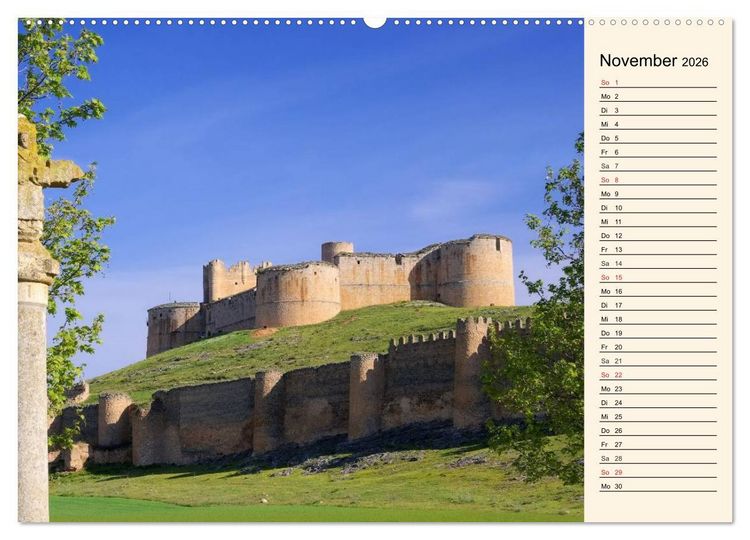 Produktbild: Burgen in Spanien (Wandkalender 2026 DIN A2 quer), CALVENDO Monatskalender