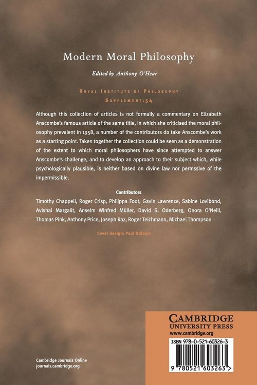 Produktbild: Modern Moral Philosophy
