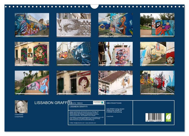 Produktbild: LISSABON GRAFFITI (Wandkalender 2026 DIN A3 quer), CALVENDO Monatskalender