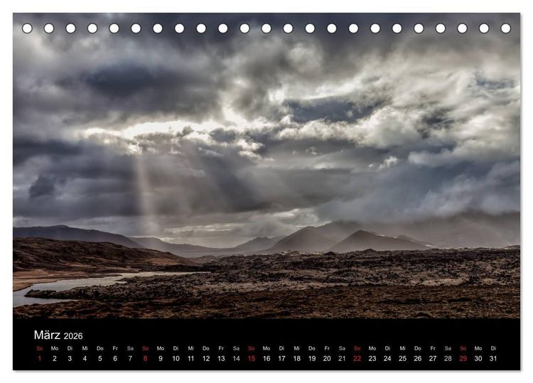 Produktbild: Island &ndash; Wunder aus Wasser (Tischkalender 2026 DIN A5 quer), CALVENDO Monatskalender