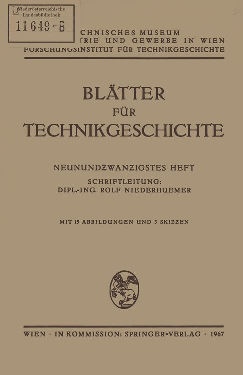 Produktbild: Bl&auml;tter f&uuml;r Technikgeschichte