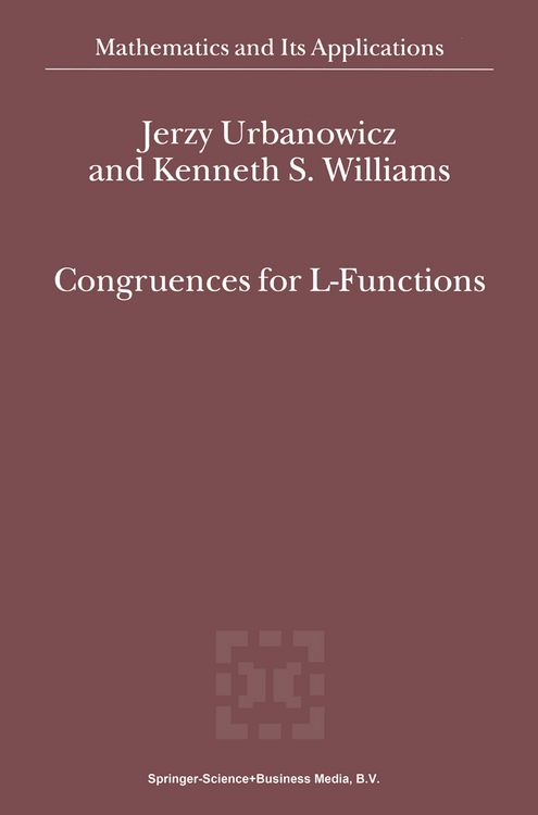 Produktbild: Congruences for L-Functions