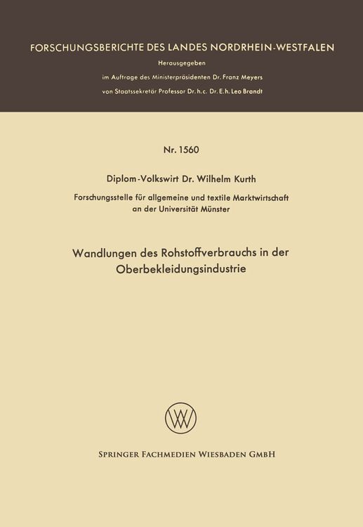 Produktbild: Wandlungen des Rohstoffverbrauchs in der Oberbekleidungsindustrie
