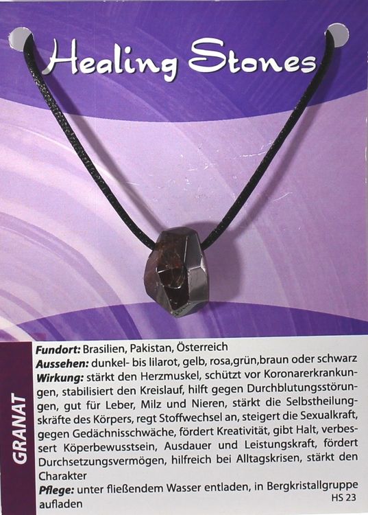 Produktbild: Granat Healing Stones Maxicard