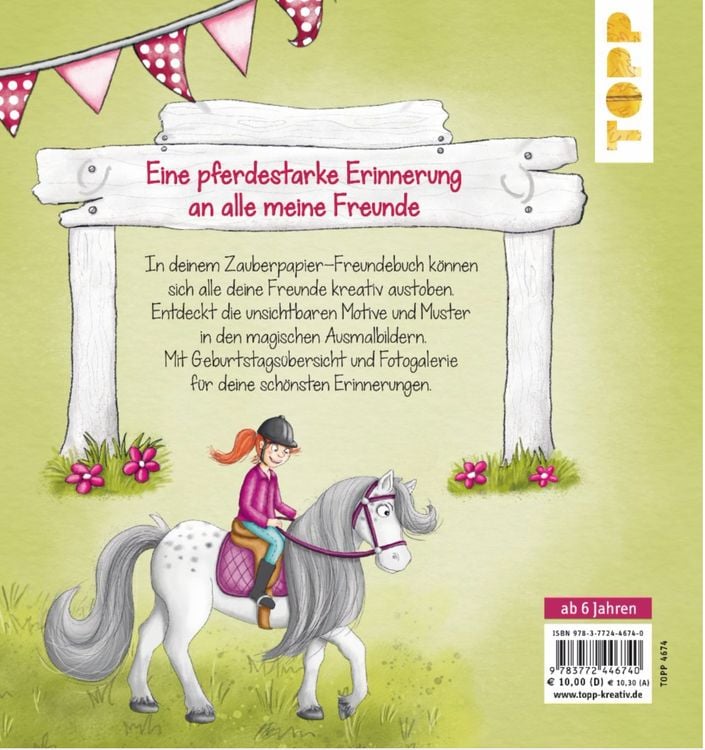 Mein Zauberpapier Freundebuch Süße Pferde
