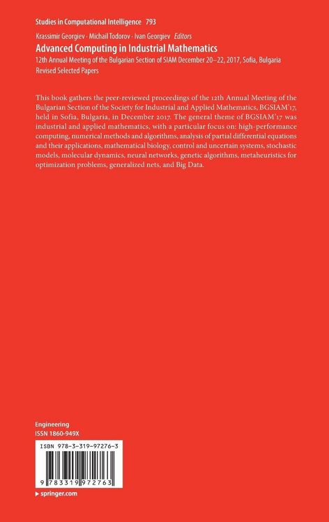Produktbild: Advanced Computing in Industrial Mathematics