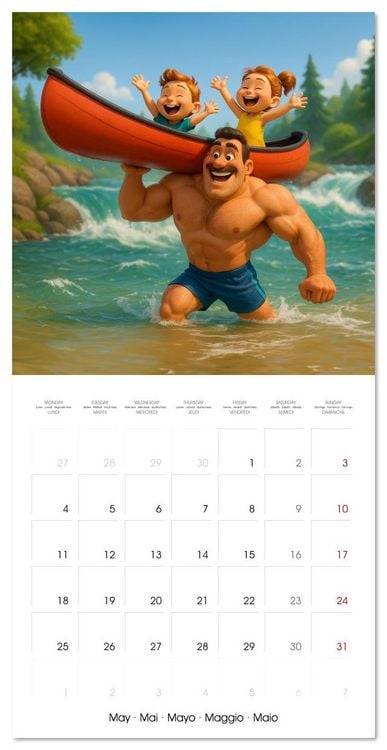 Produktbild: Bodybuilding with Family (Wall Calendar 2026 12 &times; 12 Inch) CALVENDO 12 Month Wall Calendar