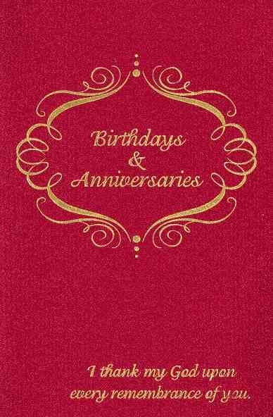 Produktbild: I Thank My God Upon Every Remembrance of You: Perpetual Birthday and Anniversary Planner