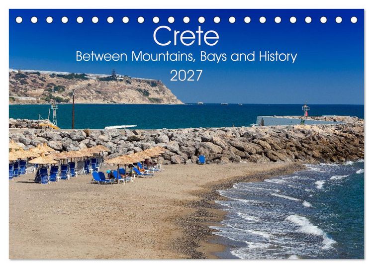 Produktbild: Crete - Between Mountains, Bays and History (Desk Calendar 2027 DIN A5 landscape), CALVENDO 12 Month DeskCalendar