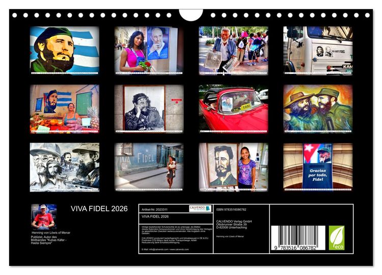 Produktbild: VIVA FIDEL 2026 (Wandkalender 2026 DIN A4 quer), CALVENDO Monatskalender