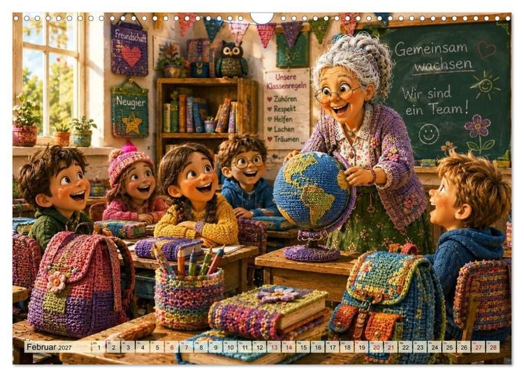 Produktbild: Die strickende Oma (Wandkalender 2027 DIN A3 quer), CALVENDO Monatskalender