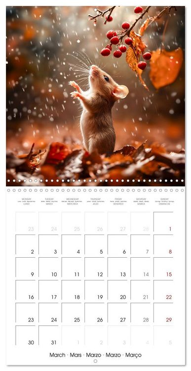 Produktbild: MOUSE MAGIC - Joyful Moments from the World of Mice (Wall Calendar 2026 12 &times; 12 Inch) CALVENDO 12 Month Wall Calendar