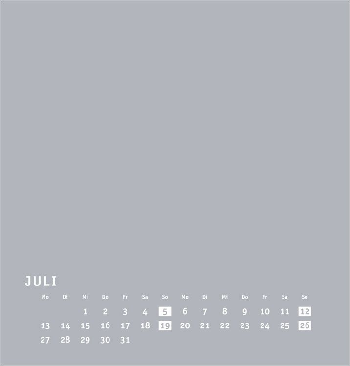 Produktbild: Premium-Bastelkalender silbergrau mittel 2026