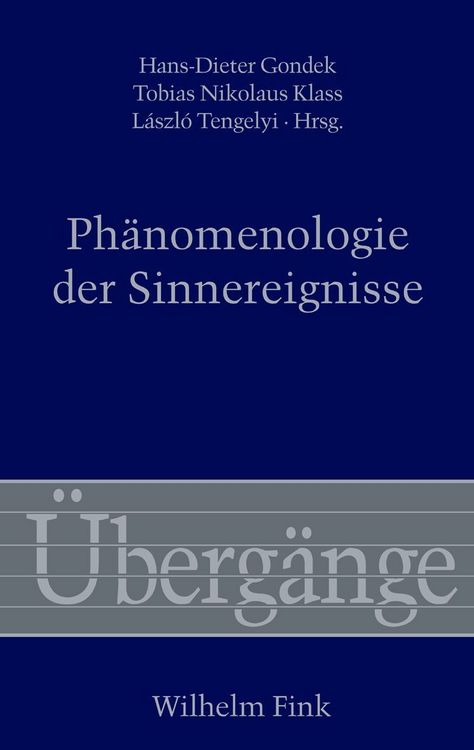 Produktbild: Ph&auml;nomenologie der Sinnereignisse
