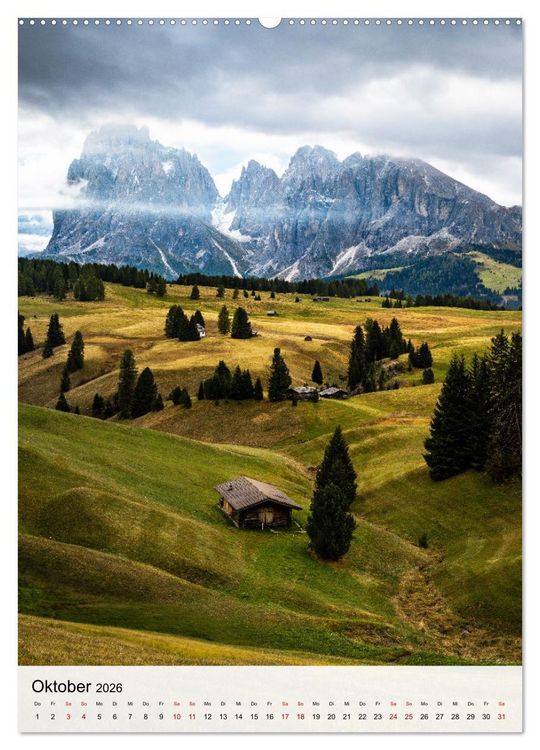Produktbild: Die Dolomiten - Berge, die begeistern (Wandkalender 2026 DIN A2 hoch), CALVENDO Monatskalender