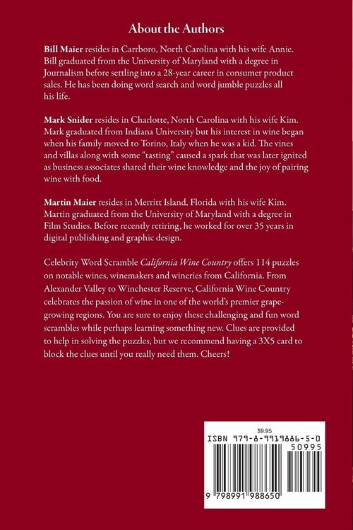 Produktbild: Celebrity Word Scramble California Wine Country