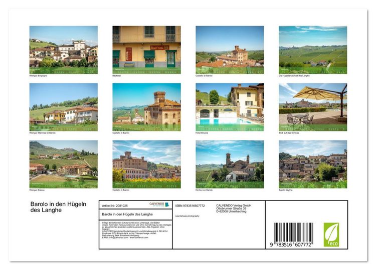 Produktbild: Barolo in den H&uuml;geln des Langhe (Wandkalender 2026 DIN A4 quer), CALVENDO Monatskalender