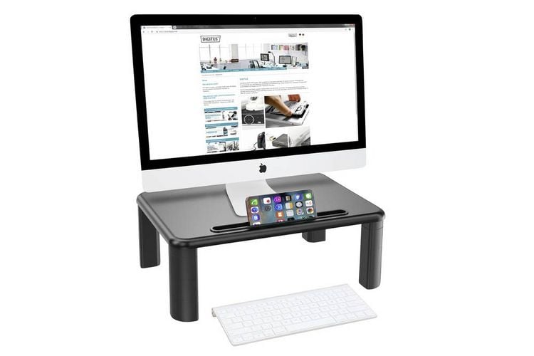 Produktbild: Digitus DA-90458 Monitor-Erh&ouml;hung H&ouml;hen-Bereich: 71 bis 145 mm Schwarz