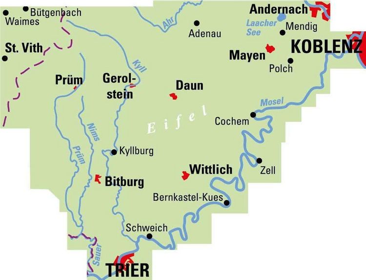 Produktbild: BVA ADFC Regionalkarte Eifel/ Mosel 1:75.000